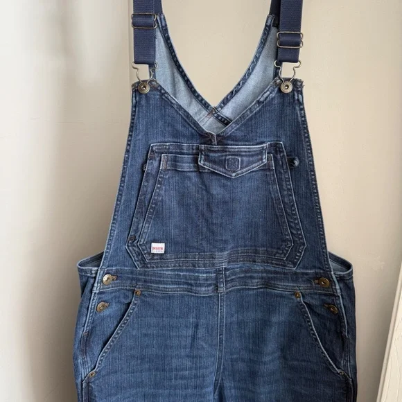 Duluth Trading Co Women’s Double Flex Denim Bib Overalls - Picture 2 of 4
